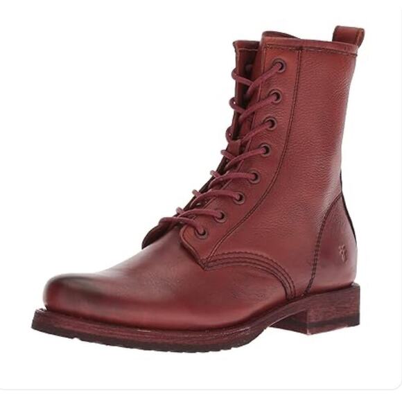 FRYE Women's Ankle-High Leather Combat Boot with Lug Sole, Size 5.5 - Picture 2 of 9